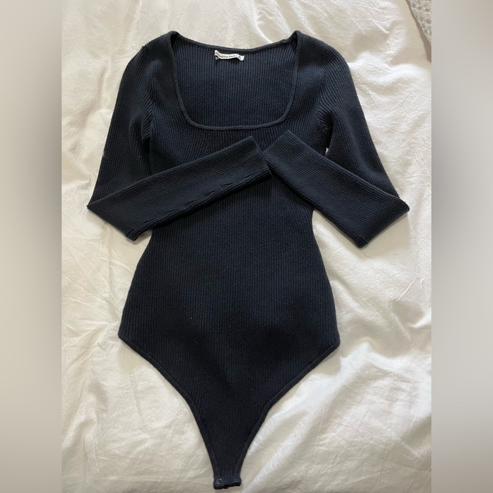 Ribbed knit Abercrombie bodysuit